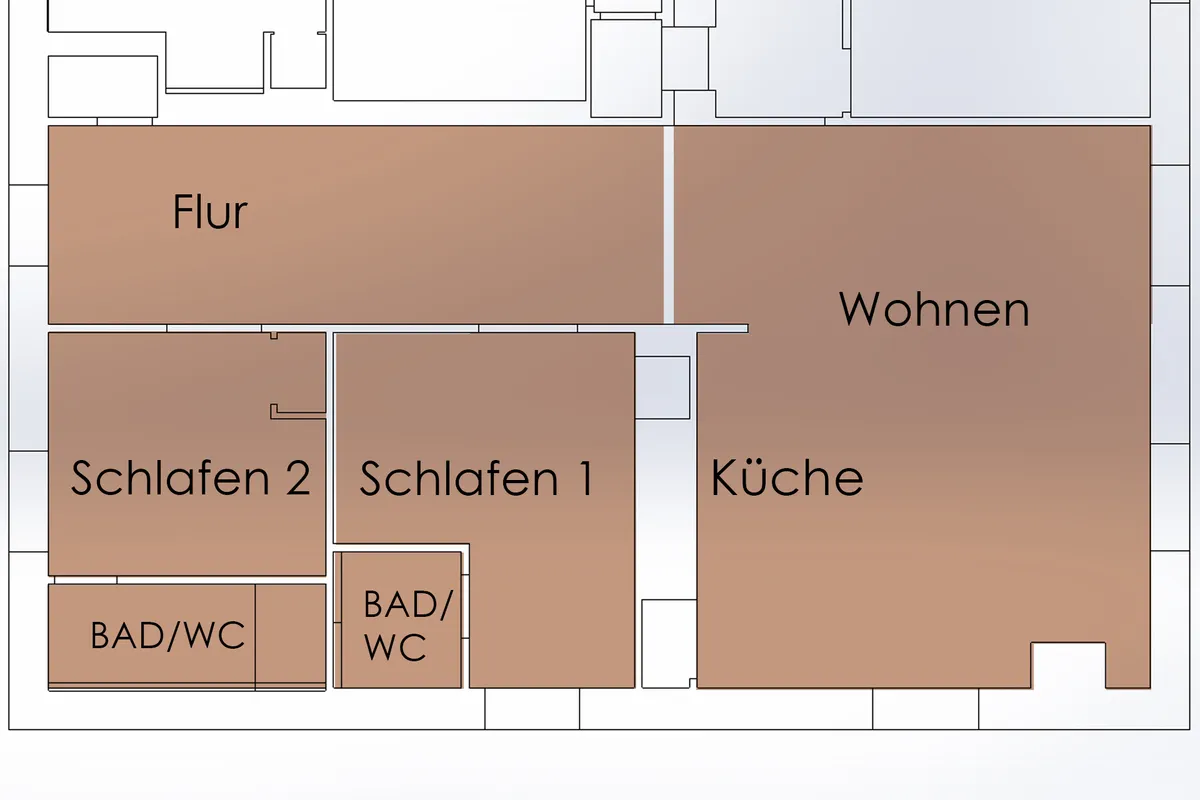 Grundriss La Belétage, 93 m² in der Maison La Vigneronne, Neffiès