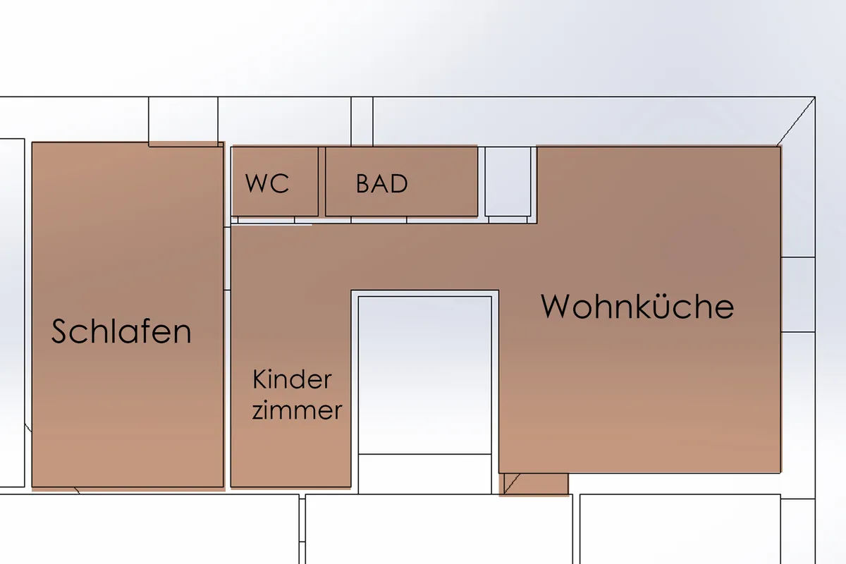 Grundriss L'Ésprit Libre, 55 m² in der Maison La Vigneronne, Neffiès