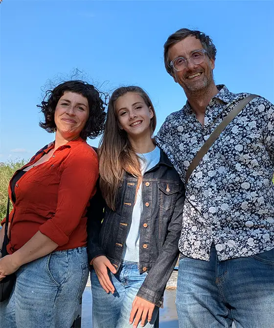 Caroline, Charlotte und Alexander Grimm, die Gastgeber der Maison La Vigneronne